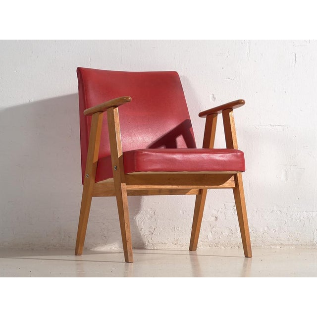 Set of Vintage Red Armchairs, 1960s. Set of 2 For Sale - Image 9 of 17