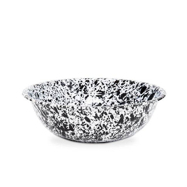 Crow Canyon Home Splatterware, Medium Basin in Black & White For Sale In San Francisco - Image 6 of 6