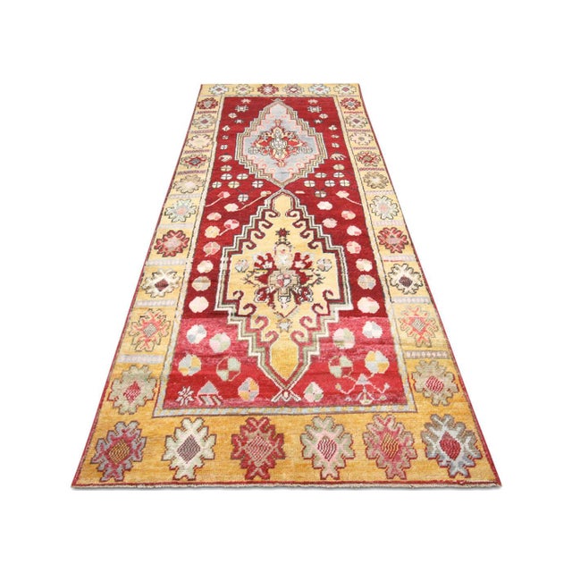 1960s Turkish Oushak Runner For Sale In Los Angeles - Image 6 of 6