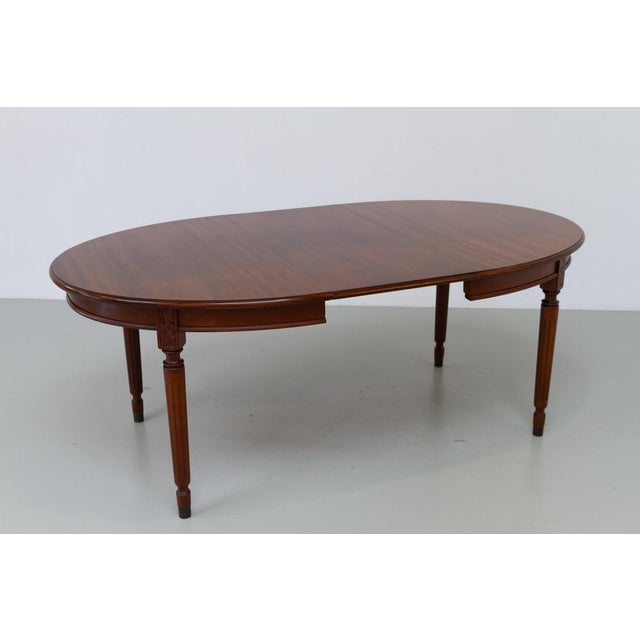 Wood Danish Hepplewhite Oval Mahogany Dining Table from Farre Møbelfabrik, 1970s For Sale - Image 7 of 18