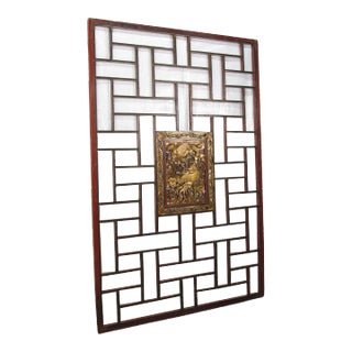 Early 20th Century Happy Birds Wedding Ceiling Panel For Sale