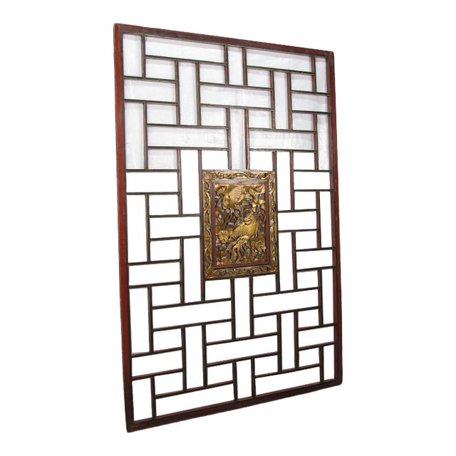 Early 20th Century Happy Birds Wedding Ceiling Panel For Sale