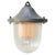 Mid-20th Century Gray Cast Aluminum Pendant Lamp with Striped Glass For Sale - Image 4 of 7