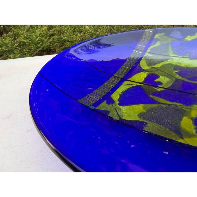 Signed Richard Ritter 14” Studio Art Glass Charger Plate, 2005 For Sale In Naples, FL - Image 6 of 13
