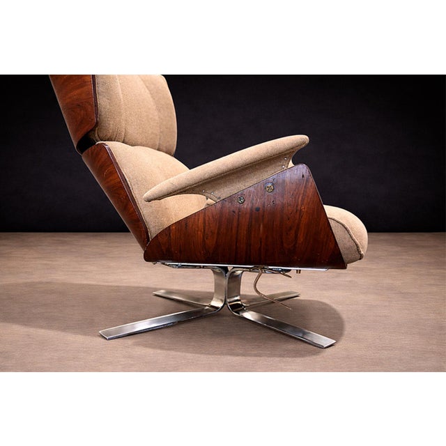Brazilian Modern "Paulistana" Armchair With Ottoman by Jorge Zalszupin, C. 1959 - Lot 802a For Sale In New York - Image 6 of 18