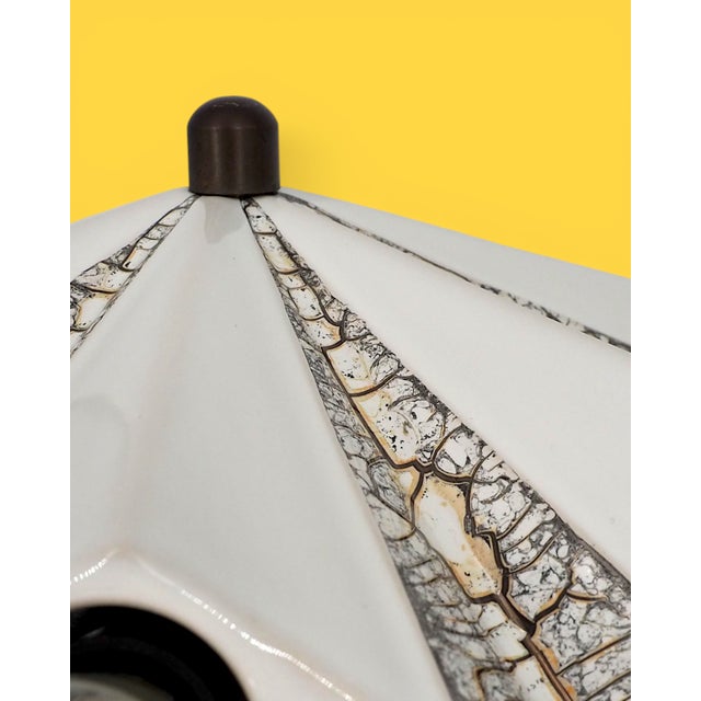 Goldenrod Vintage Ceramic Wall Lamp, 1970s For Sale - Image 8 of 15