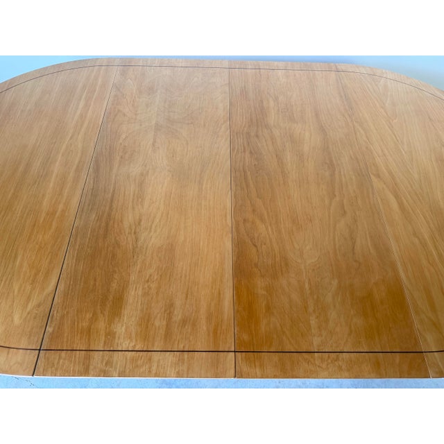 Vintage Biedermeier Neoclassical-Style Cherry Wood Expandable Pedestal Dining Table For Sale - Image 14 of 18