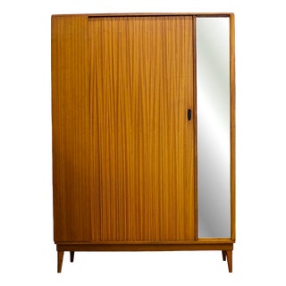 Teak Tambour Wardrobe from Austinsuite, 1960s For Sale