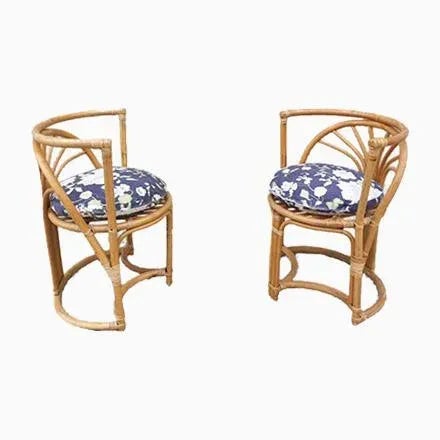 Italian Bamboo Chairs, 1960s, Set of 3 For Sale - Image 11 of 11