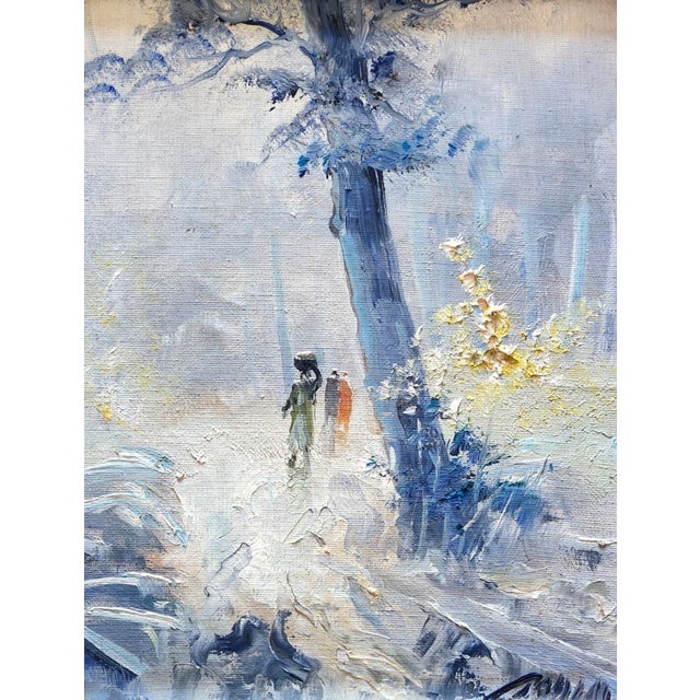 Gilt Framed Impressionist Style Landscape Oil Painting, Signed For Sale - Image 4 of 5