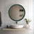 Varsha Round Oversized Beaded Mirror in Glossy Hunter Green For Sale - Image 9 of 9