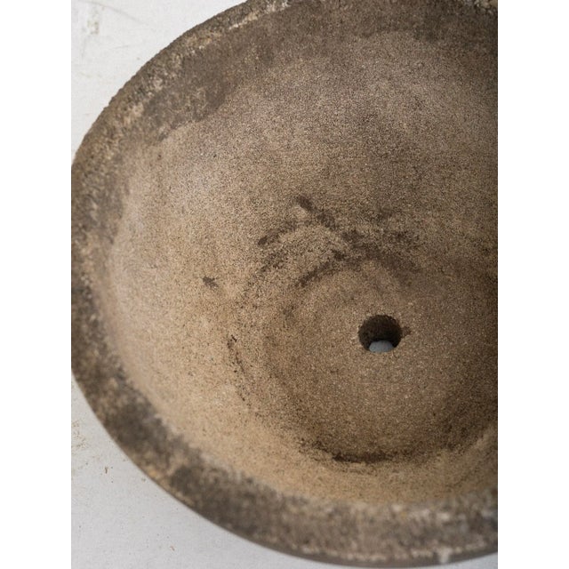 Mid Century Concrete Cast Stone Planters - a Pair For Sale - Image 4 of 5