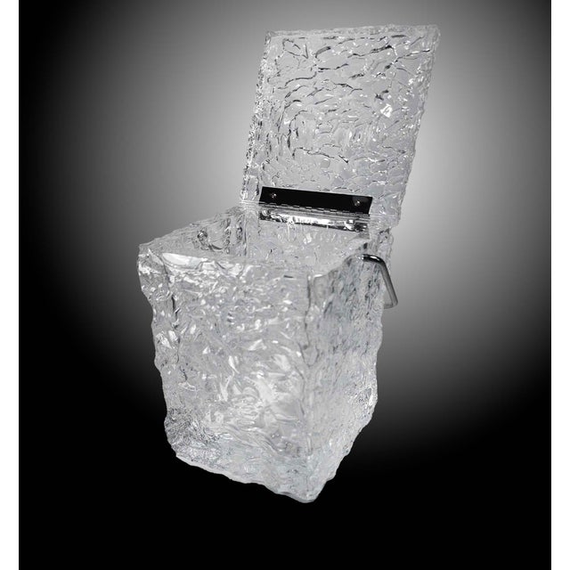 Mid-Century Modern Grainware Carlisle "Block of Ice" Lucite Ice Bucket For Sale - Image 3 of 5