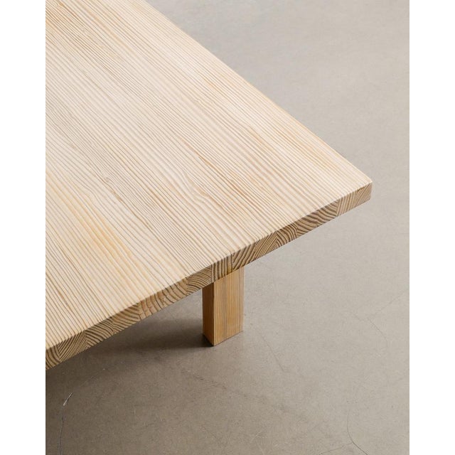 1970s Squared Danish Wooden Coffee Table in Oregon Pine, 1970s For Sale - Image 5 of 8