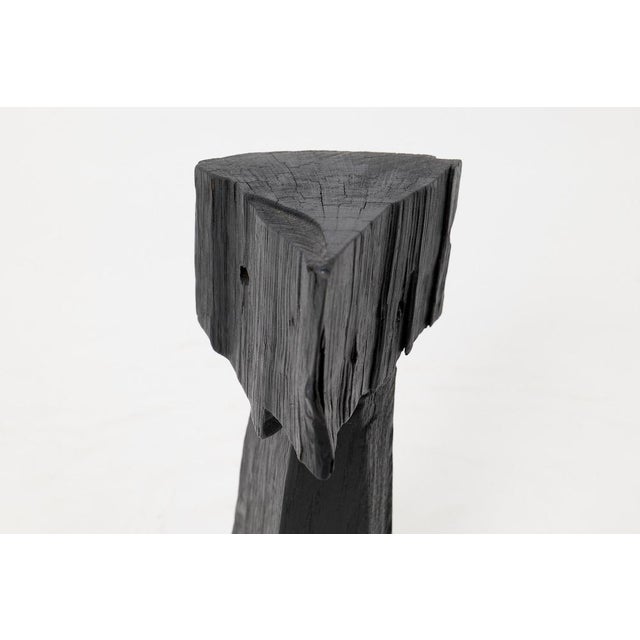 Contemporary Hand-Carved Sculptural Side Table by Logniture For Sale - Image 3 of 13