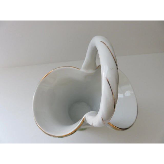 Late 20th Century Formalities Baum Brothers Basket Vase White Flowers For Sale In Dallas - Image 6 of 10