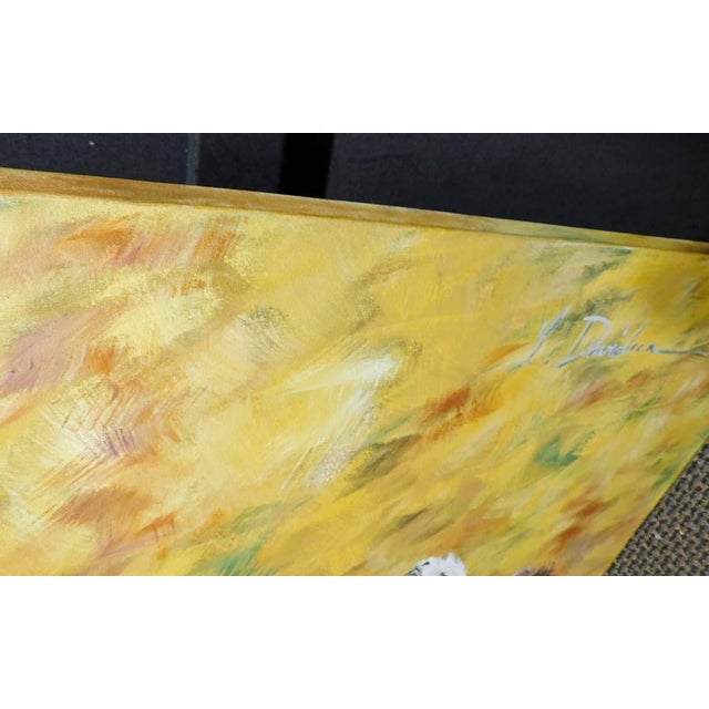Linda Davidson Llamas Original Oil Painting Artwork on Canvas For Sale - Image 9 of 10