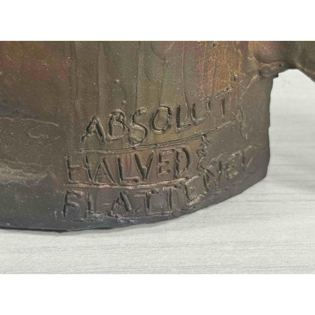 "Absolut/Halved & Flattened" — Abstract Bronze Sculpture, Herbert Simon 2001 For Sale - Image 6 of 6
