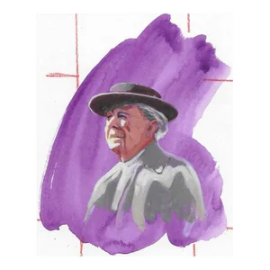 1980s Frank Lloyd Wright Portrait by Mary Jane Lunde