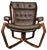 Vintage Scandinavian Viking Chair in Coco Leather, 1970s For Sale