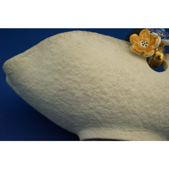 Art Deco Basket Vase in Majolicated Ceramic by Dante Baldelli, 1920s For Sale - Image 18 of 18