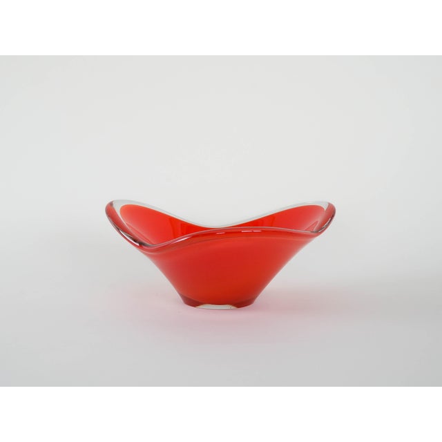 Vintage Italian Red Platter in Murano Glass, 1960s For Sale - Image 3 of 9