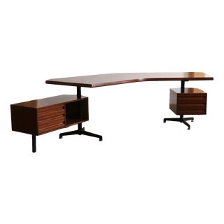 T96 Boomerang Desk by Osvaldo Borsani for Tecno, Italy, 1956 For Sale