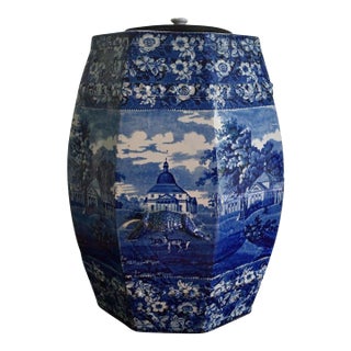 English Historical Blue China For Sale