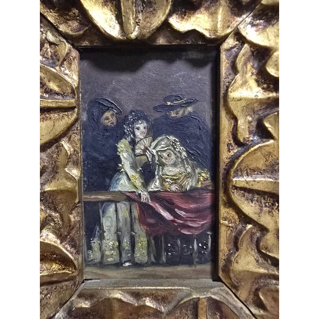 Early 19th Century Francisco de Goya, Figures, Small Oil Painting on Copper, 1800 For Sale - Image 5 of 12