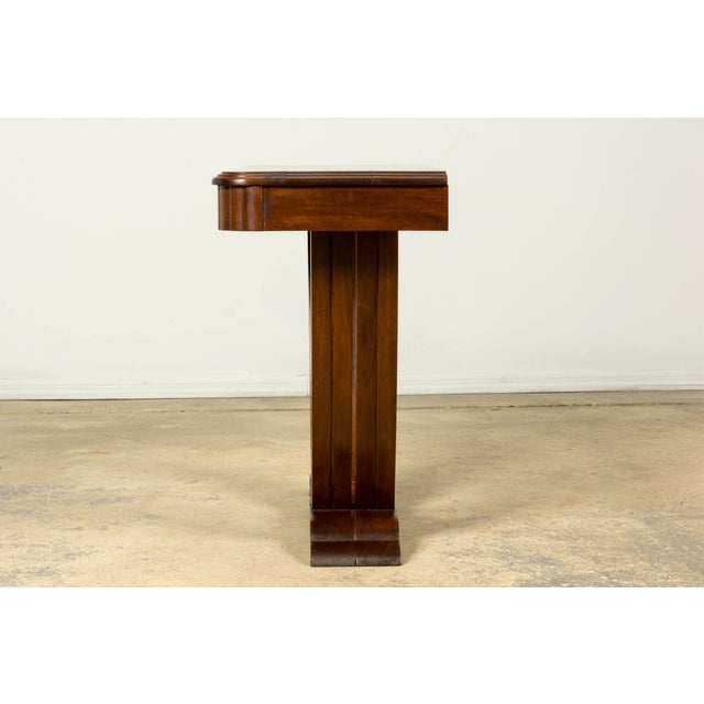 1930s French Art Deco Walnut Console Table For Sale - Image 14 of 18