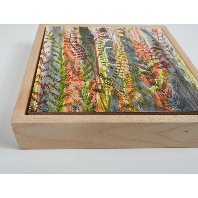 Contemporary Small Contemporary Expressionist Botanical Watercolor Painting For Sale - Image 3 of 4