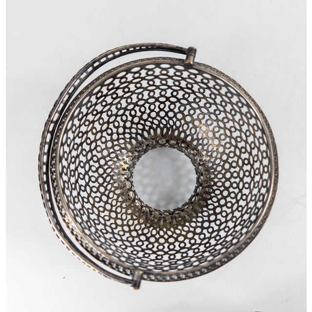 20th Century Silverplate Reticulated Openwork Decorative Basket or Candy Dish For Sale - Image 9 of 13
