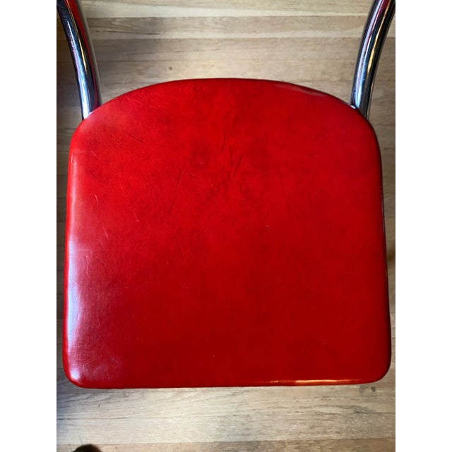 Lloyd Manufacturing Co. 1930s Kem Webber Lloyd Red Vinyl Art Deco Lounge Chair For Sale - Image 4 of 12
