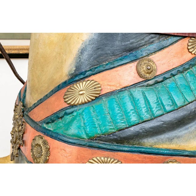 Mid 20th Century Vintage Life-Sized Polychromatic Decorated Carousel Horse For Sale - Image 12 of 12
