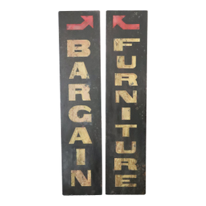 Pair of Marty Supreme Bargain Furniture Movie Prop Signs