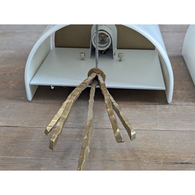 2010s Custom Ironwood Thistle Sconces With Glass Shades - a Pair For Sale - Image 5 of 11