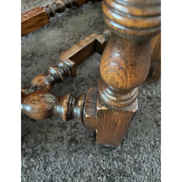 1980s English Oak Flip Top Gateleg End Table For Sale - Image 10 of 10