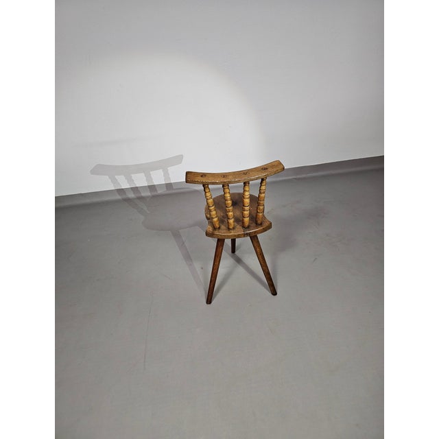 Farmers Tripod Chair in Wood For Sale - Image 6 of 18