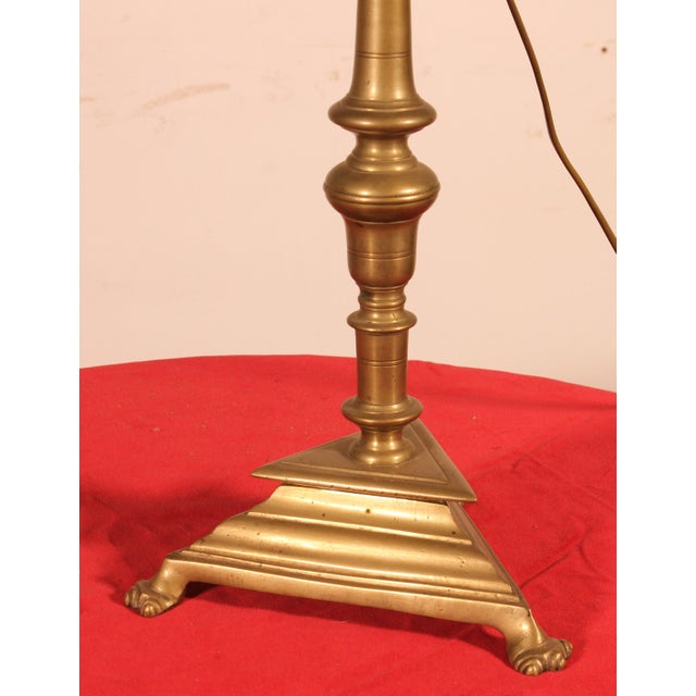 Goldenrod Antique Bronze Table Lamp, 1600s For Sale - Image 8 of 11