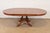 1980s Baker Furniture Style Georgian English Yew Wood Pedestal Extension Dining Table, Newly Refinished For Sale - Image 13 of 13