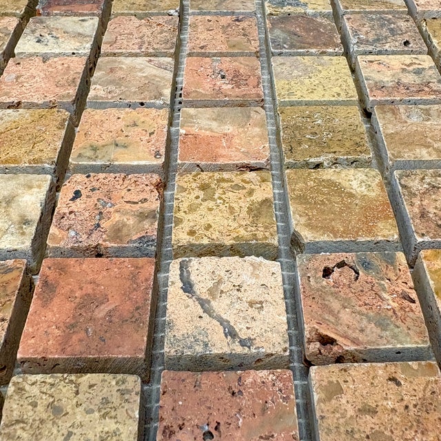 Mediterranean Sonrisa Travertine Polished 1" X 1" Mosaic For Sale - Image 3 of 4