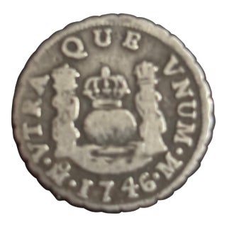 Spanish Colonial Silver One Reale Coin Dated 1746 For Sale
