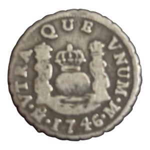 Spanish Colonial Silver One Reale Coin Dated 1746