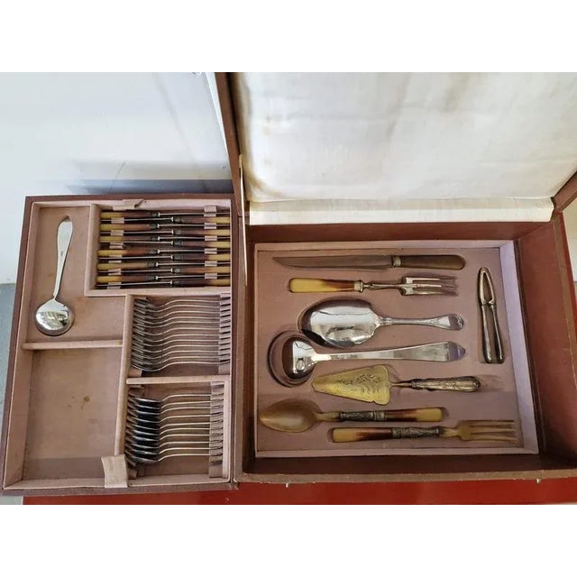 Steel Cutlery Set from L. Inox, Set of 81 For Sale - Image 5 of 6