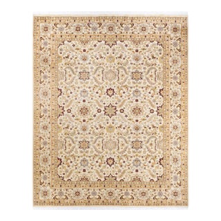 Mogul, One-of-a-Kind Hand-Knotted Area Rug in Ivory, 8' 3" x 10' 0" For Sale