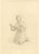 An original c.1818 engraving print Kneeling Figure of a Youth c.1503, Raphael Facsimile.This early 19th-century crayon...
