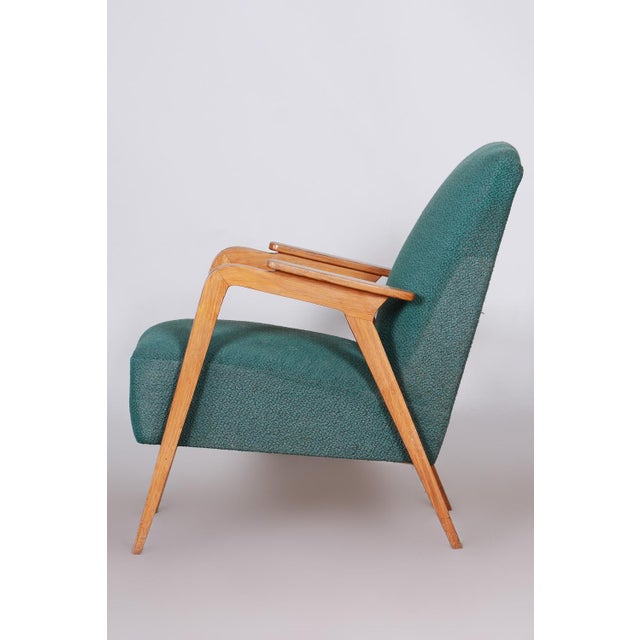 Art Deco Armchair in Beech, 1940s For Sale - Image 6 of 9