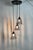 Three lights chandelier with Murano glass bowls from the 80s attributable to Toni Zuccheri x Venini. The transparent and...