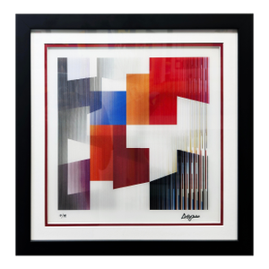 Yaacov Agam Untitled (Rare Framed, Signed Agamograph - 3d Lenticular)