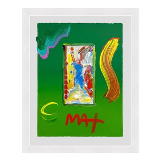 Peter Max, Statue of Liberty, Unique Mixed Media on Paper, Signed, 18 X 16 In. Framed, 2019 For Sale